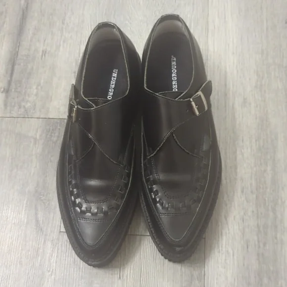 Underground. England Black Leather Apollo Creepers - Picture 2 of 11